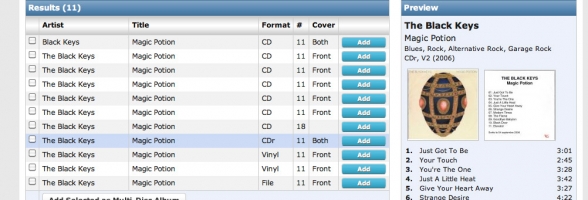 Music collector Connect – Catalog Your Music Online