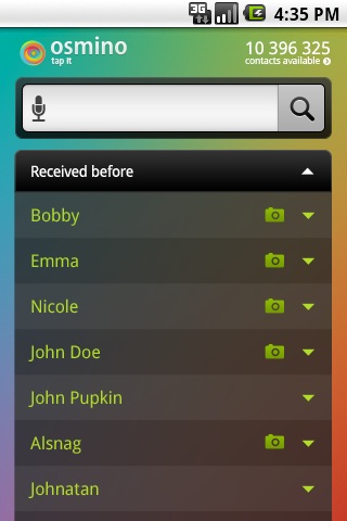 Osmino – World’s Huge Phone Book App on Android