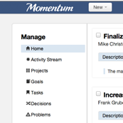 Momentum – Efficient Goal Management Web App