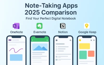 Note-Taking Apps in 2025: Choosing Between OneNote, Evernote, Notion & Google Keep